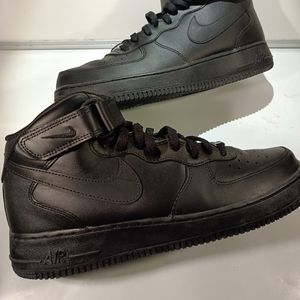 Nike Air Force 1 Mid '07 'Triple Black' CW2289-001 Size 12